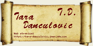 Tara Dančulović vizit kartica